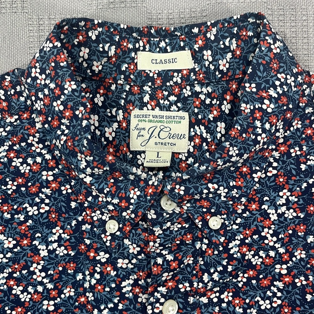 J. Crew Classic Fit Secret Wash Floral